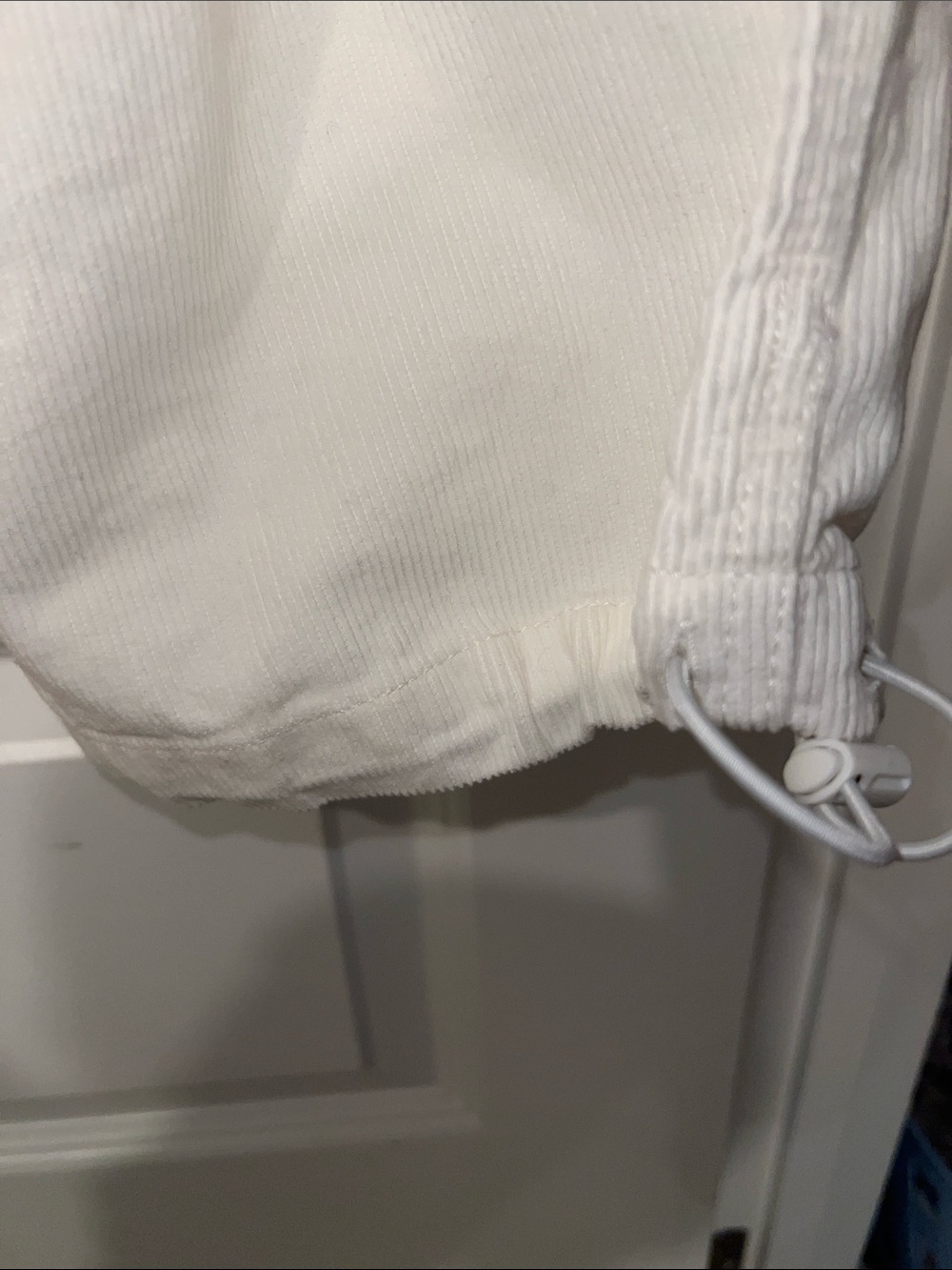 Urban Outfitters Cream Wide-Leg Cargo Drawstring Trousers - Picture 12 of 14